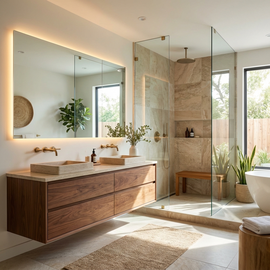 Salle de bain moderne à Grenoble — Arias Cuisines